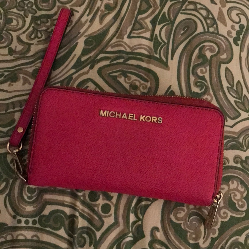 Hot pink authentic Michael Kors wallet